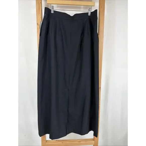 NWT Vintage 90's Harve Benard Black Sailor Button Skirt #1305 Size 16 - Picture 3 of 5